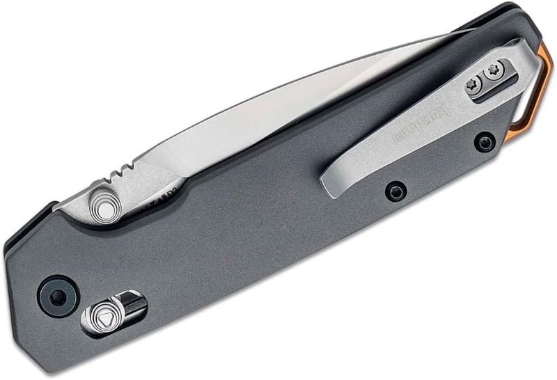 Kershaw Iridium Reverse Tanto Folding Pocket Knife, Sleek 3.4 inch D2 Steel Blade, DuraLock Locking Mechanism, Aluminum Handle, Designed in the USA - Image 5